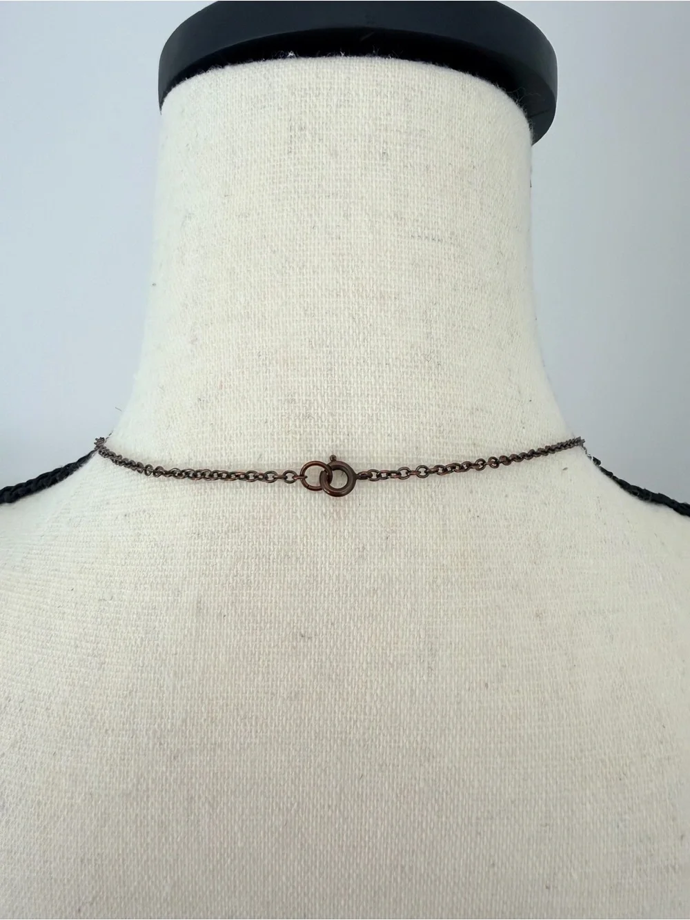 Handcrafted Copper-Tone Pendant Necklace - Long Chain